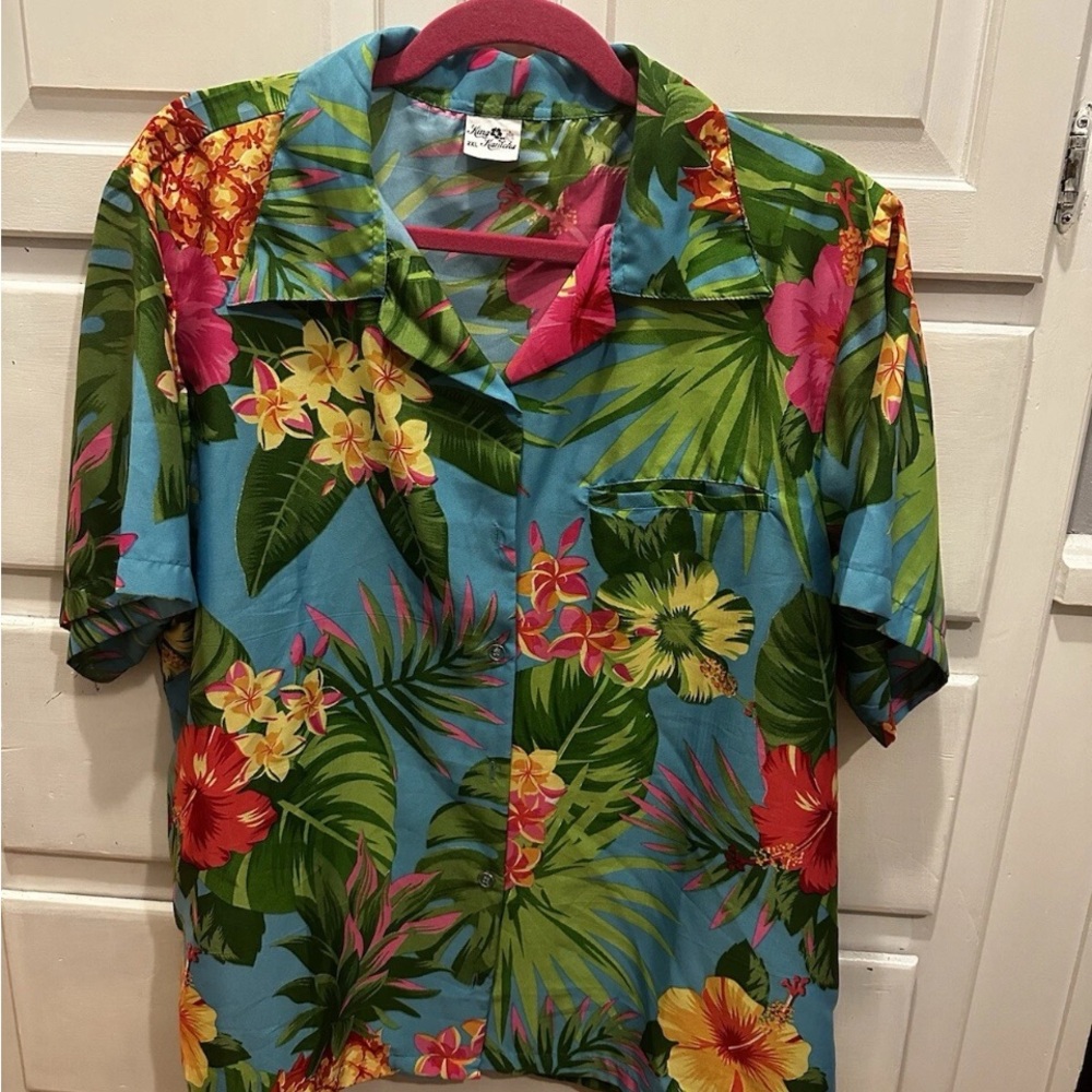 King Kameha  Hawaiian shirt Quick Dry Tropical Floral Design 2XL